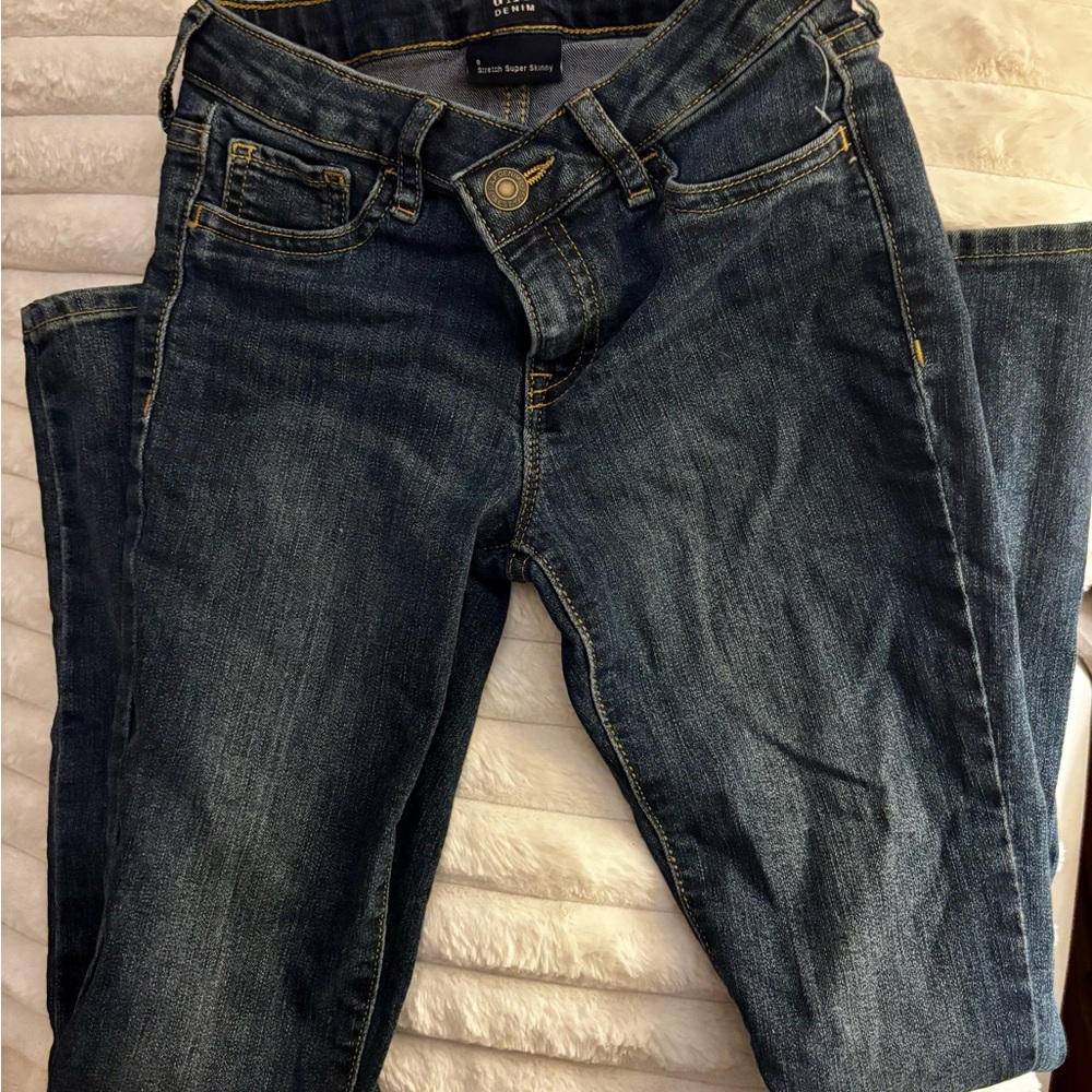 GAP Girls Stretch Super Skinny Jeans Dark Wash Size 8 NWOT